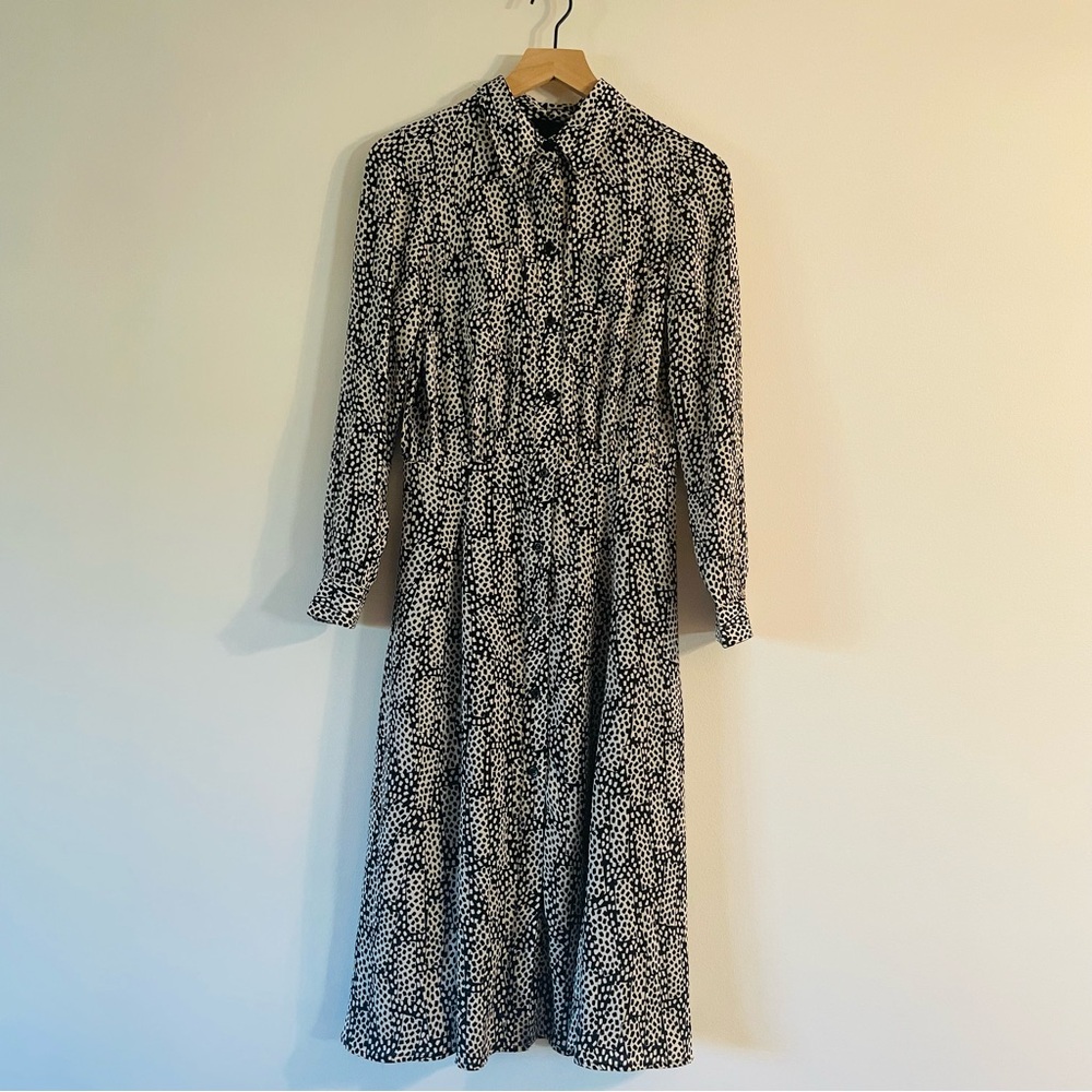 NEW Button Front Long Sleeve Dress Who What Wear Women’s Size Small - Picture 3 of 11